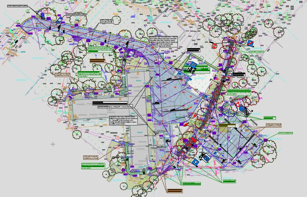 Siguldas ielas teritorija — izbūves plāna fragments